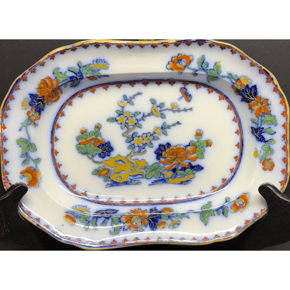 1833 - 1847 Antique Garrett &‎ Copeland Spode Ironstone Platter Imari Floral